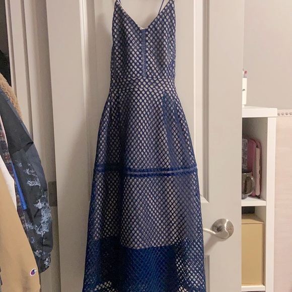 LONG NAVY DRESS - Picture 1 of 1